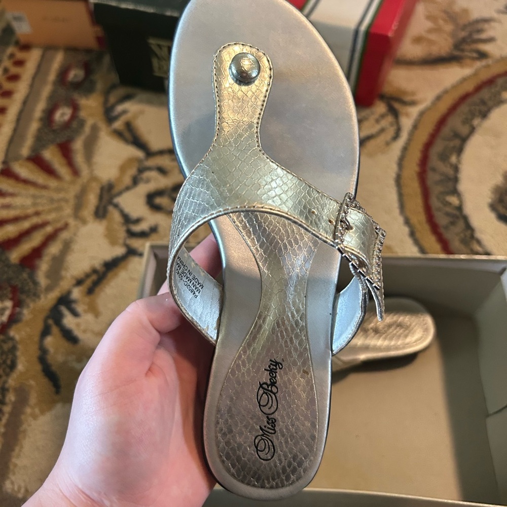 Silver Sandals Elegant Design